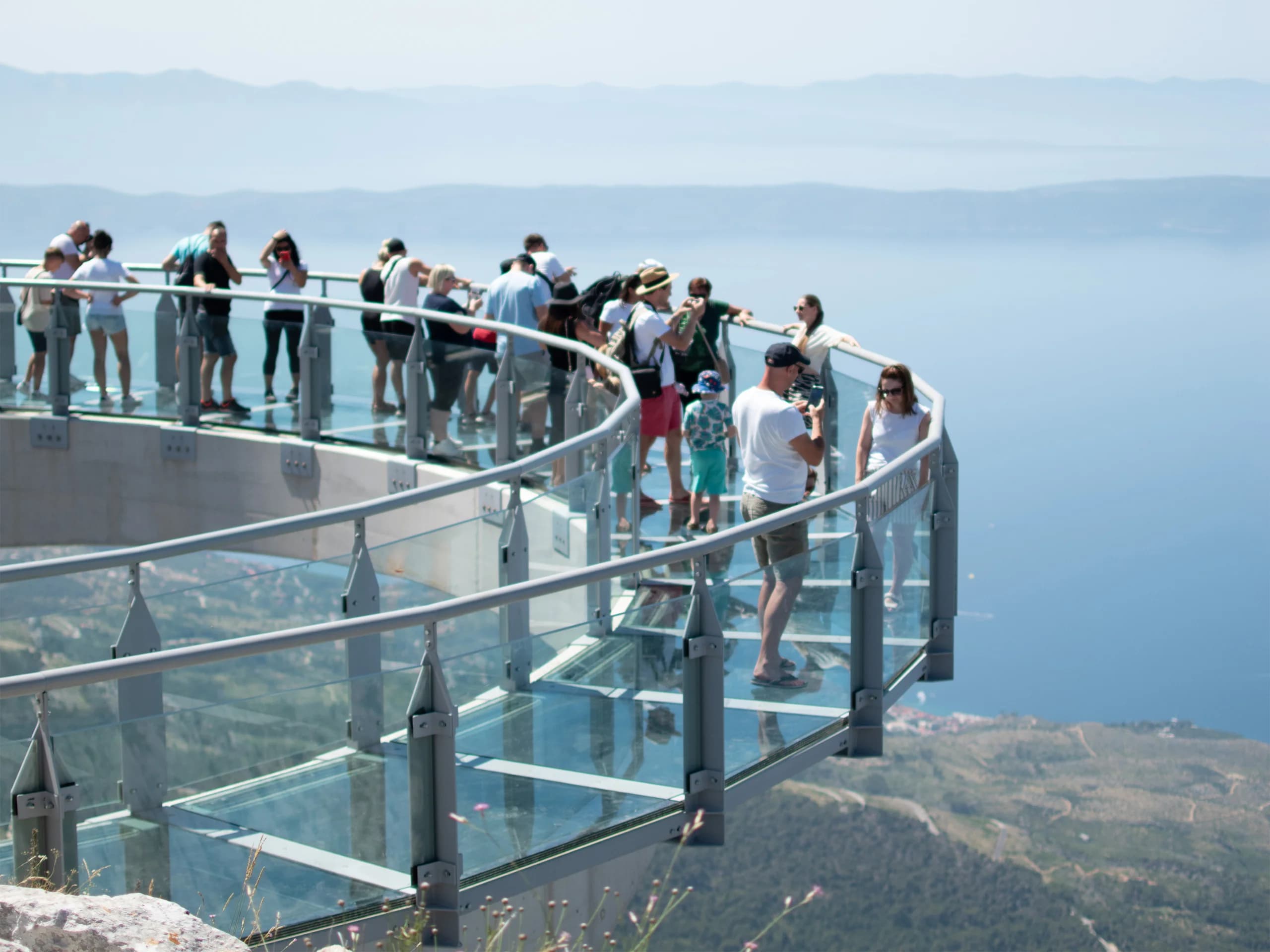 view from sky walk biokovo makarska